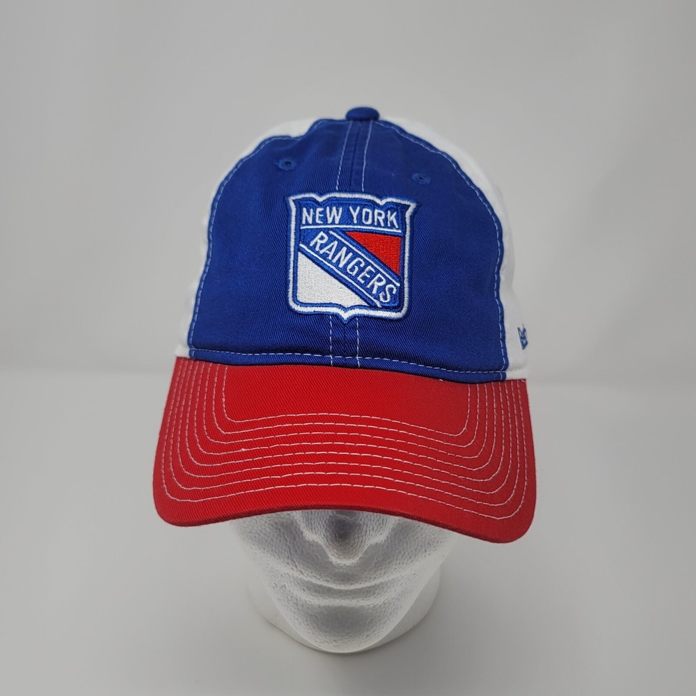 Reebok NHL New York Rangers Strapback Hat Red White Blue Embroidered Logo Cap